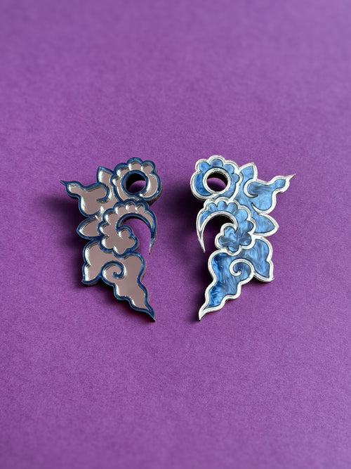 Dilataciones Kumo nube japonesa en metacrilato azul y plata