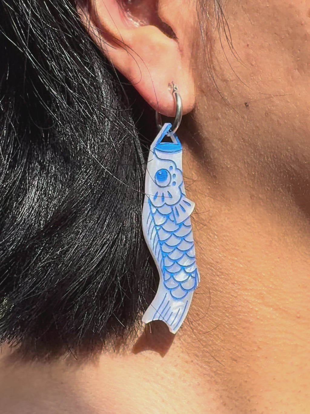 Pendientes KOINOBORI Azul